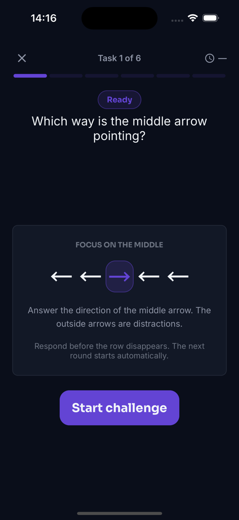 Arrow Focus Challenge in Brain Puzzle
